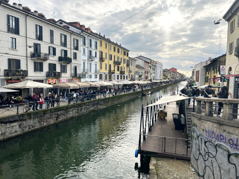 Canal in Navigli, Milano.
