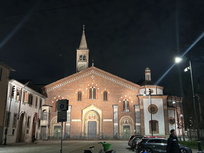 Façade of San Simpliciano Church.