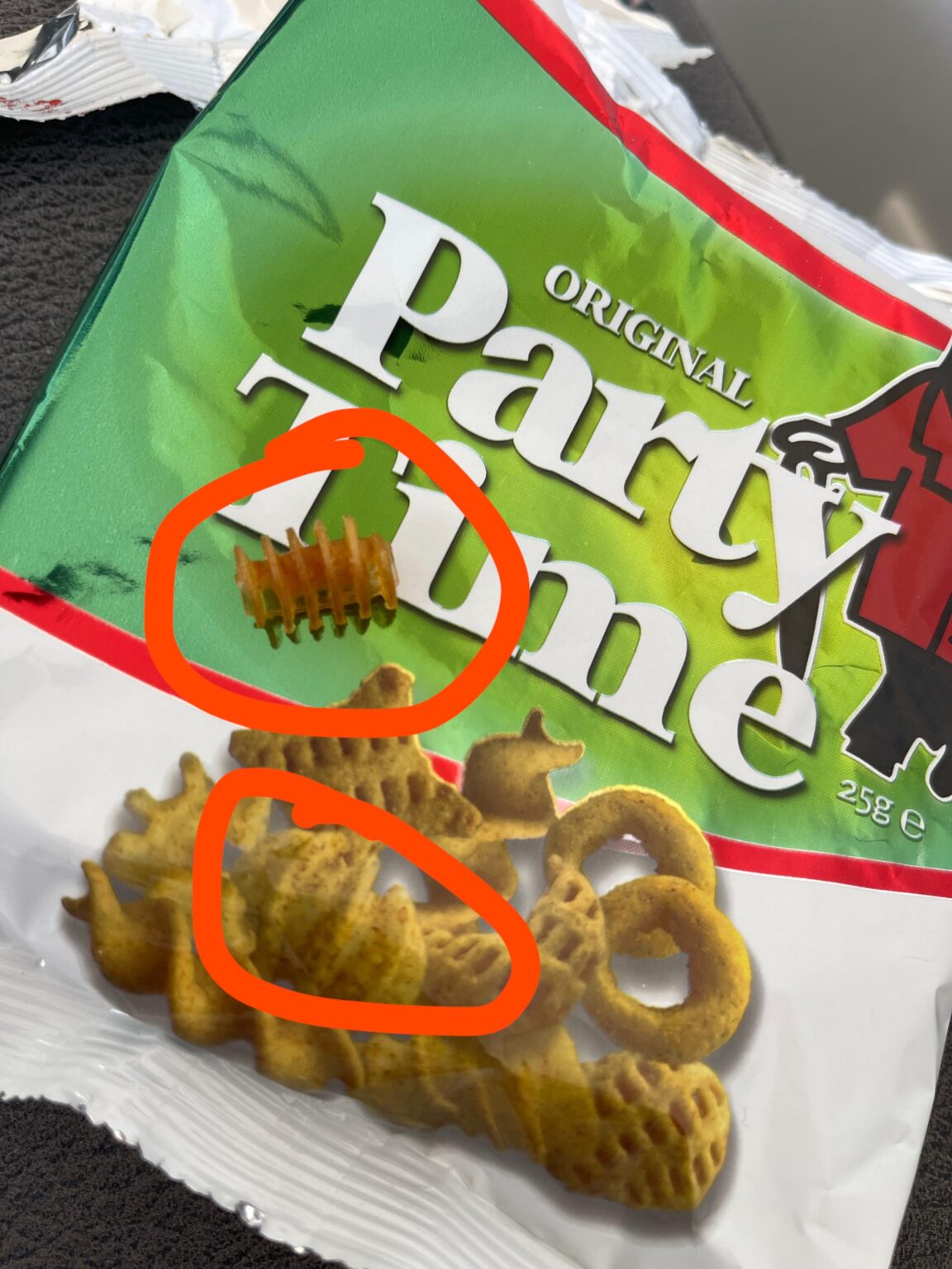 Found an unpopped crisp in my party time