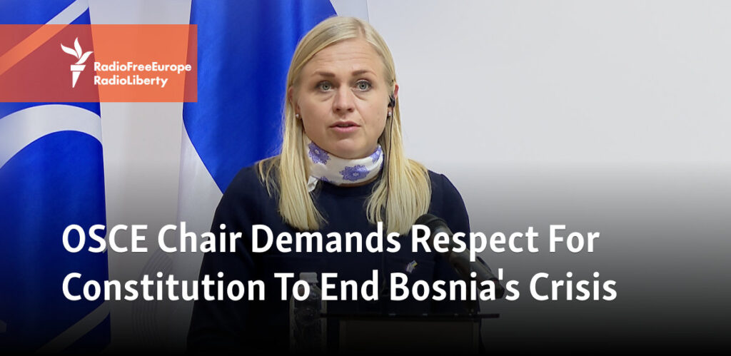OSCE Chair Demands Respect For Constitution To End Bosnia's Crisis
