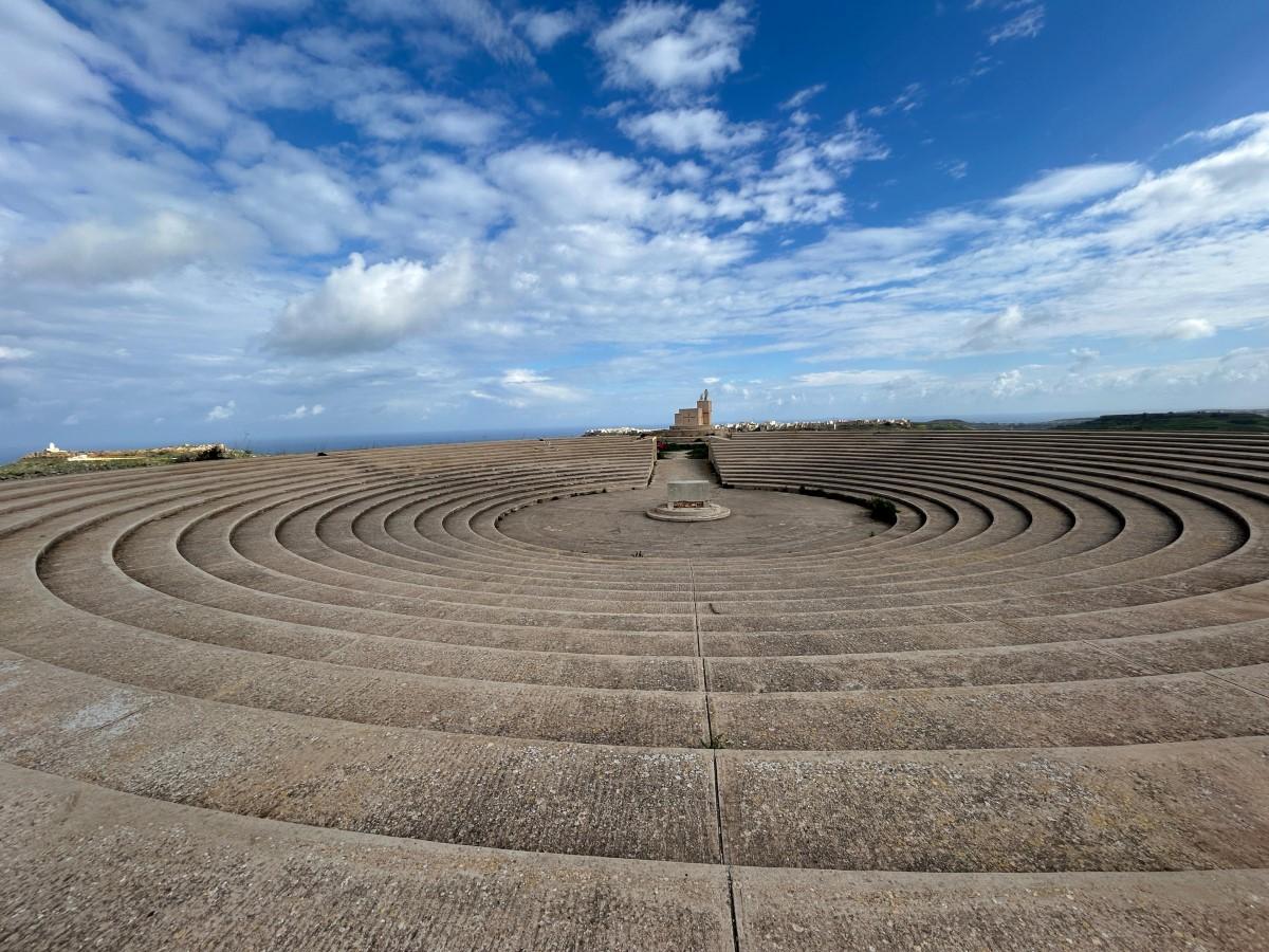 The amphitheatre on Għammar Hill, Gozo.