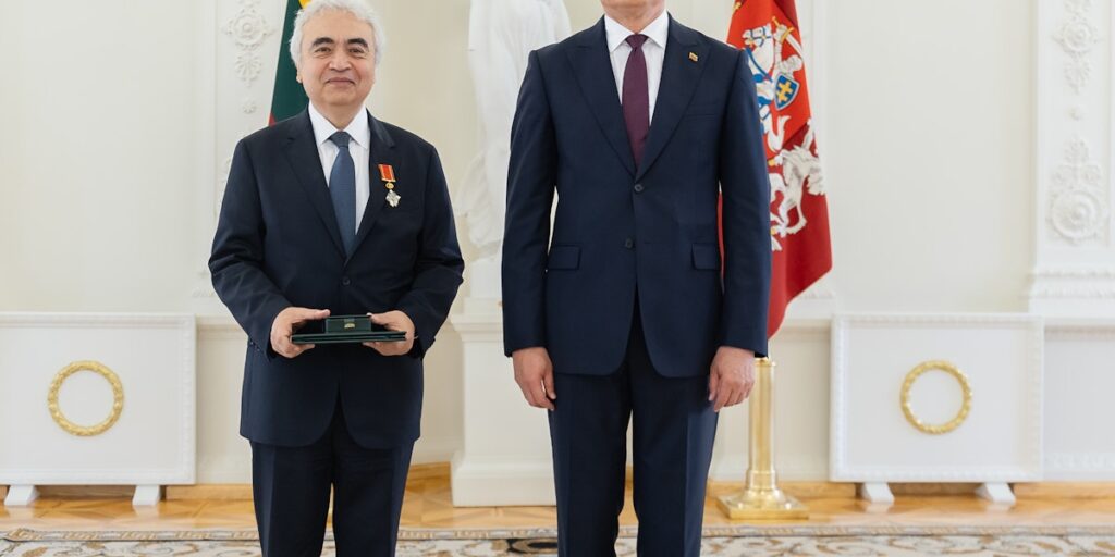 President of Lithuania honours IEA Executive Director for outstanding contributions on energy security - News