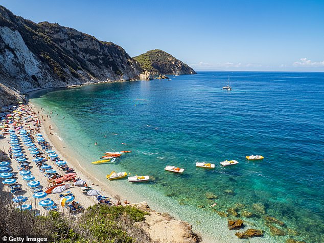 Sansone beach on Elba Island, where Napoleon spent his first stint in exile
