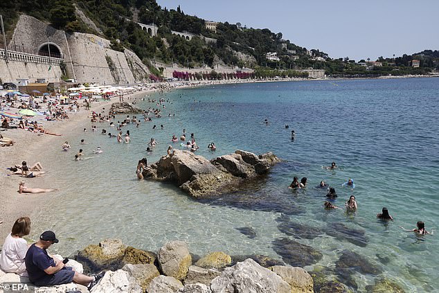 The coast near Nice in the south of France