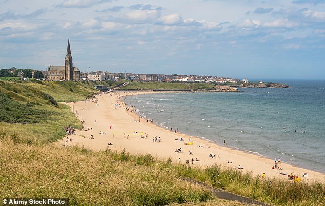 Tynemouth beach, which one of Britain's finest seafood restaurants