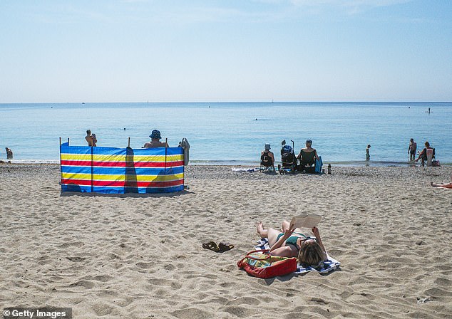 A sunny day at the beach in Falmouth, Cornwall