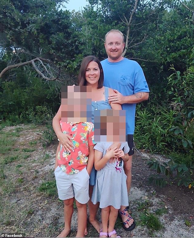 Brandon and Candace, seen here with their kids Holt and Chase, left the US for New Zealand earlier this month
