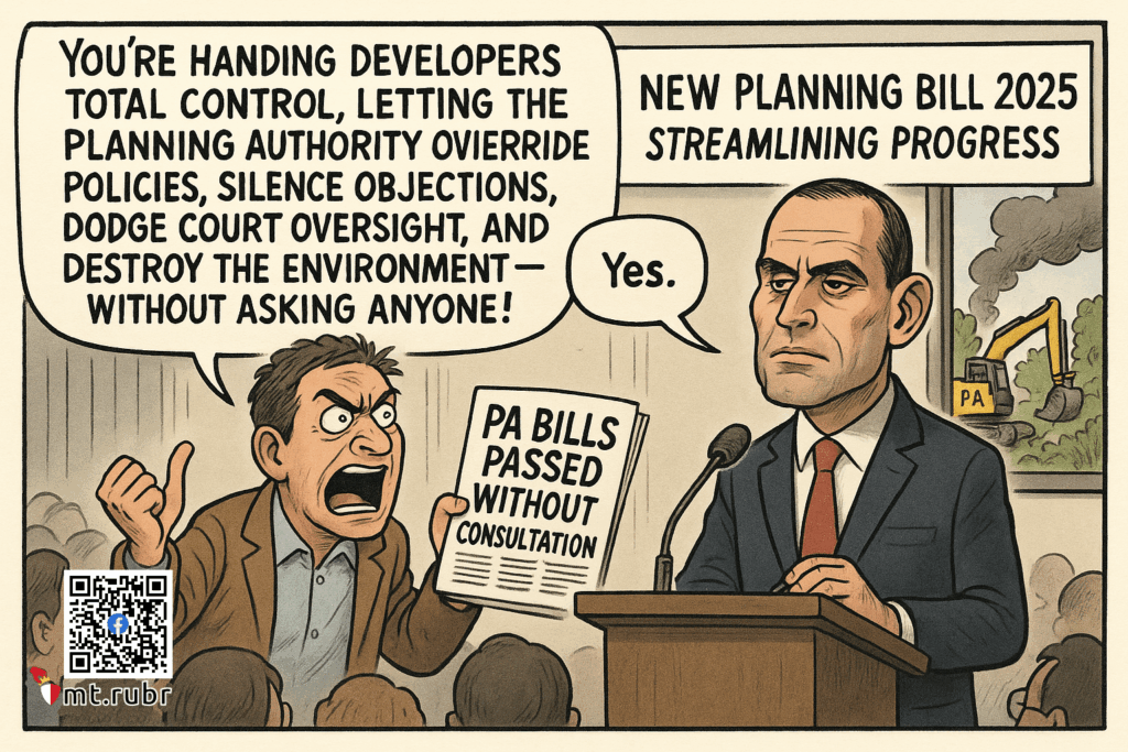 New planning Bills 'inflict irreversible damage' on Malta's environment