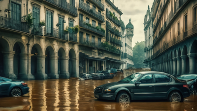 Representative AI image Spain floods: Two people missing as torrential rainfall strike Spain; warnings issued in 25 provinces