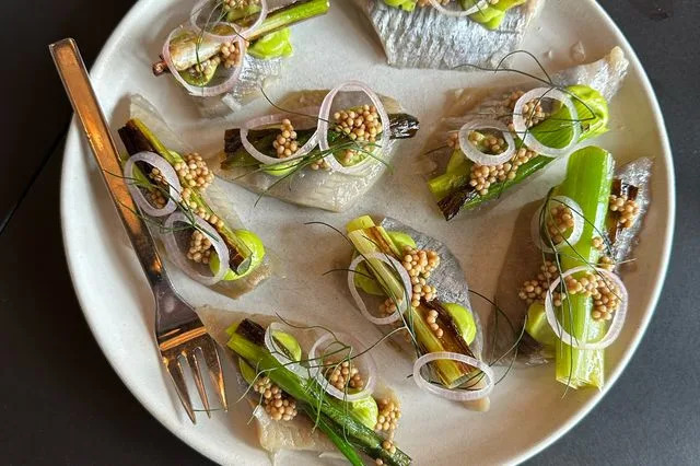 Liz Provencher/Travel + Leisure A dish from Limfjordens Hus.