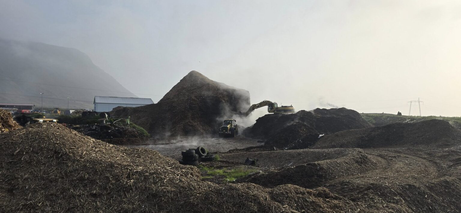 From Iceland — Woodchip Fire Still Smouldering After 24 Hours