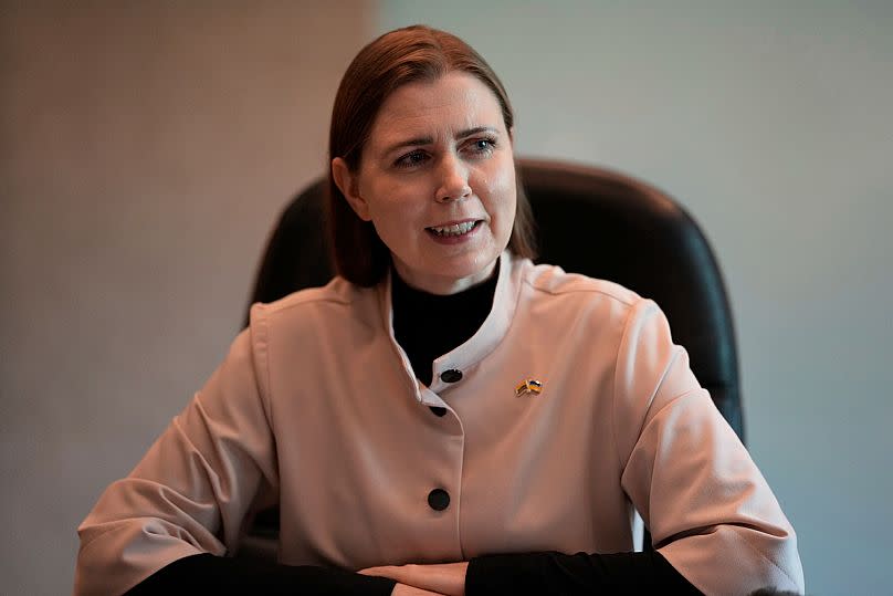 Lithuanian Defence Minister Dovilė Šakalienė during an interview at a hotel in Makati, 2 July, 2025