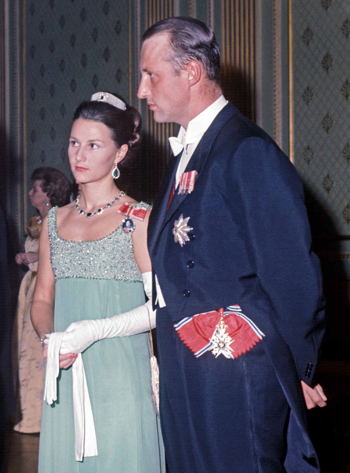 The Crown Prince and Crown Princess of Norway attend a banquet in Oslo on December 9, 1968 (Erik Thorberg/NTB/Alamy)