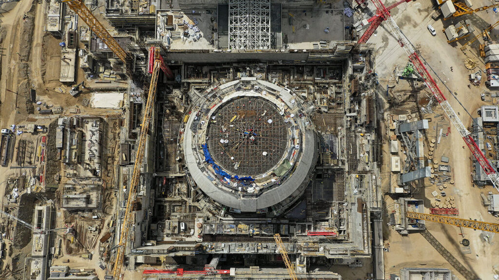 An aerial view of the Akkuyu Nuclear Power Plant (NPP) construction site, in Mersin, Turkiye.