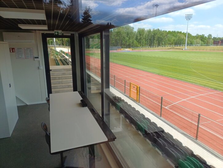 A look at Starachowice's athletic track. Anna Zabecka