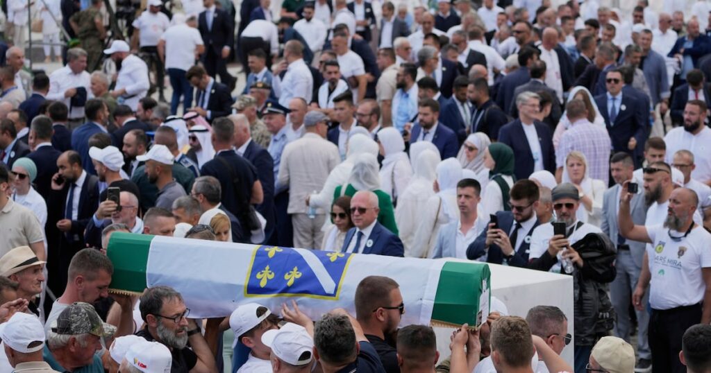 Leaders join thousands of mourners in Bosnia to mark 30 years since Srebrenica genocide – The Irish Times