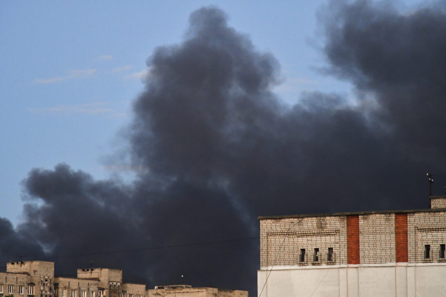 Poland scrambles fighter jets as Russia strikes western Ukraine The smoke clouds rise in the sky after the overnight attack in Lviv, Ukraine, 12 July 2025, amid the Russian invasion.