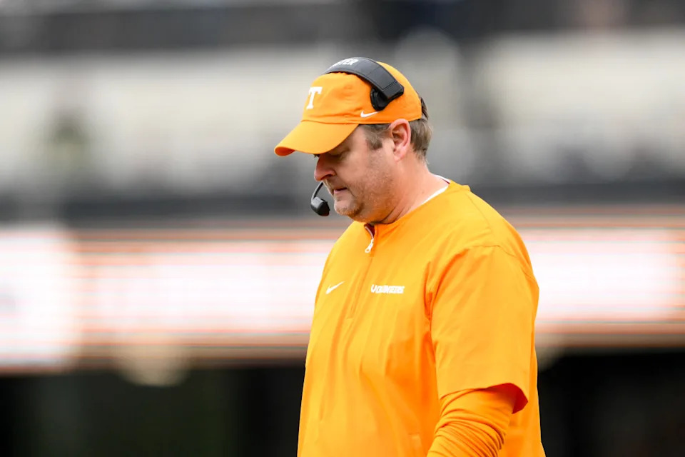 Tennessee Volunteers football head coach Josh Heupel.© Steve Roberts-Imagn Images