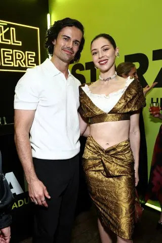 John Salangsang / Shutterstock for Entertainment Weekly Hermione Corfield and Jamie Roy at the 2025 'Entertainment Weekly' Comic-Con bash in San Diego