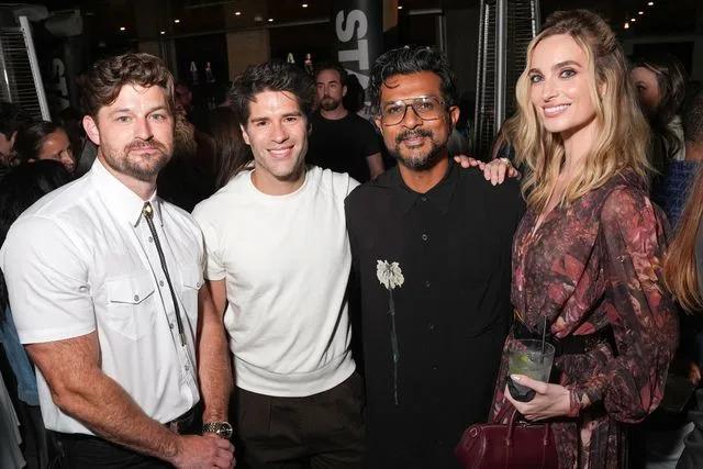 Presley Ann / Shutterstock for Entertainment Weekly Asher Grodman (center left), Utkarsh Ambudkar (center right), and Allegra Edwards (right), and guest at the 2025 'Entertainment Weekly' Comic-Con bash in San Diego