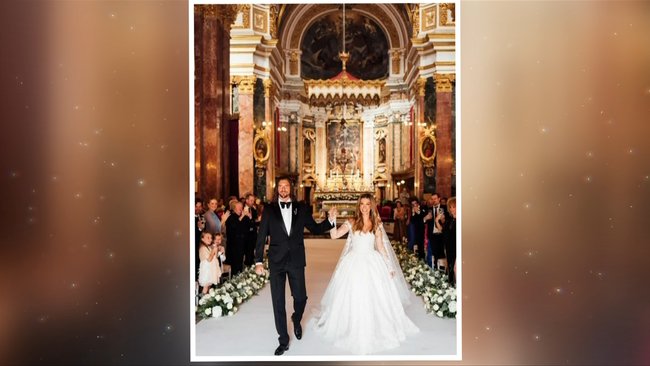 Delta wore a stunning designer dress for the occasion, which took months to create.