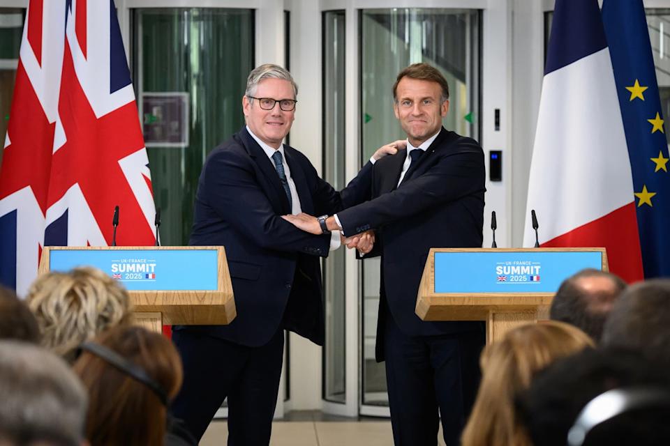 Keir Starmer and Emmanuel Macron in London this week (PA Wire)