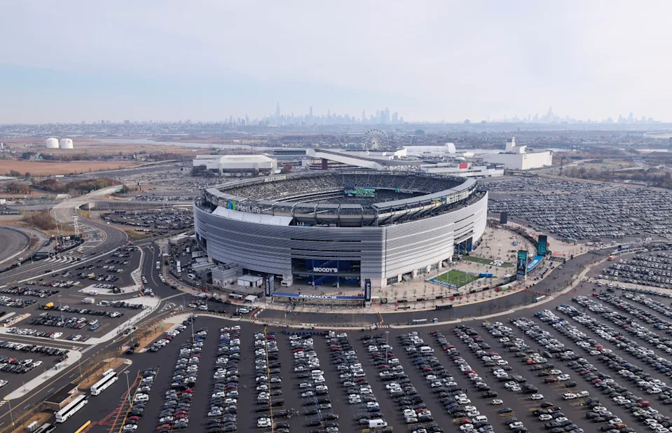 EAST RUTHERFORD, NEW JERSEY - NOVEMBER 17: A aerial view of MetLife Stadium during a game between the Indianapolis Colts and the New York Jets on November 17, 2024 in East Rutherford, New Jersey. (Photo by Al Bello/Getty Images)Al Bello&sol;Getty Images