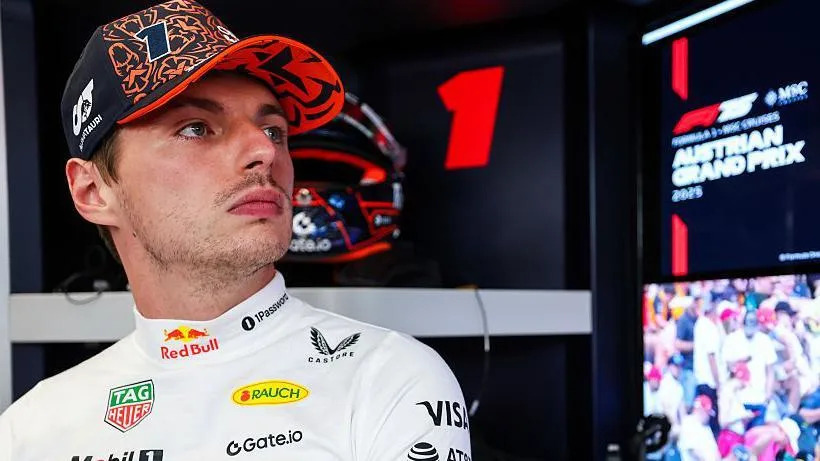 Max Verstappen in the Red Bull garage at the Austrian Grand Prix
