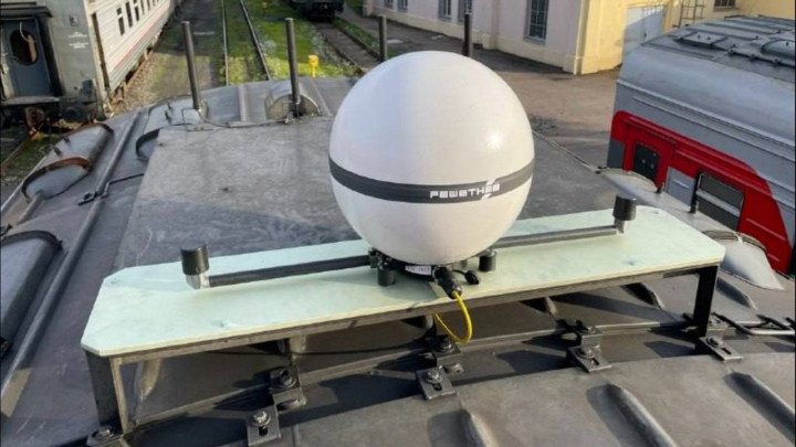 RS-30M Satellite Antenna on a Russian Train During Initial Tests. (Photo: open source)