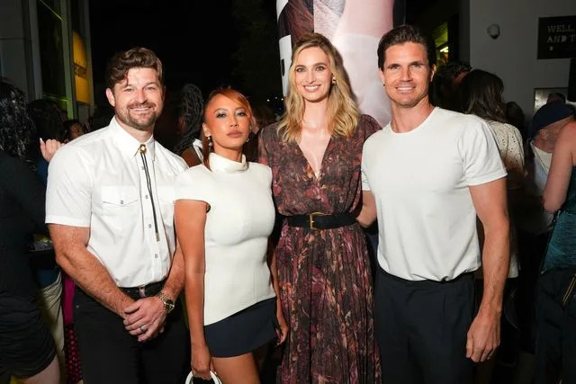 Presley Ann / Shutterstock for Entertainment Weekly Guest, Andy Allo, Allegra Edwards, and Robbie Amell at at the 2025 'Entertainment Weekly' Comic-Con bash in San Diego