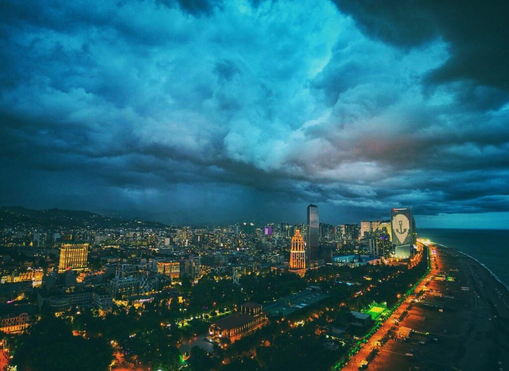 Just a random photo of Batumi in the stormy clouds