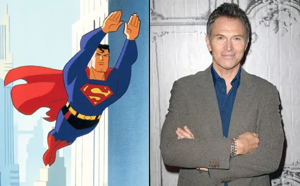 Warner Bros/Courtesy Everett Collection; Chance Yeh/FilmMagic Superman (voice: Tim Daly) on 'Superman: The Animated Series'; Tim Daly attends AOL BUILD presents: Tim Daly discusses 'The Daly Show' at AOL Studios in New York on Nov. 12, 2015