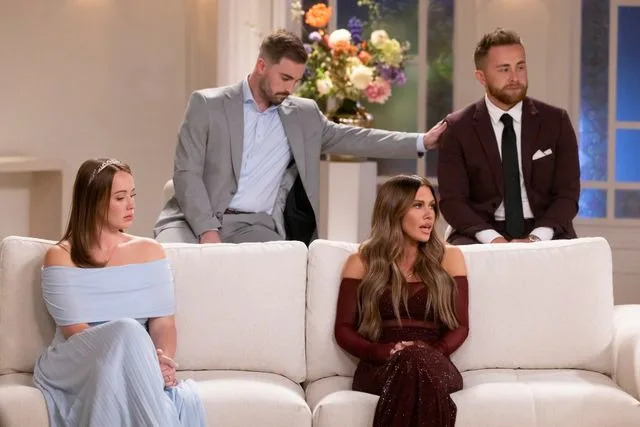 Disney/Fred Hayes Whitney Leavitt, Conner Leavitt, Jessi Ngatikaura, and Jordan Ngatikaura in 'The Secret Lives of Mormon Wives' season 2 reunion