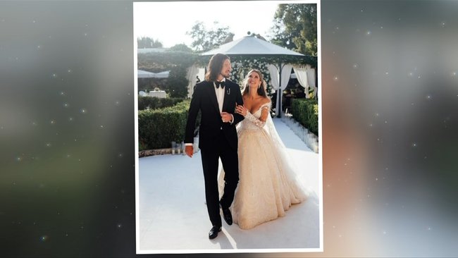 The overjoyed couple looked stunning, as they celebrated with family and friends.