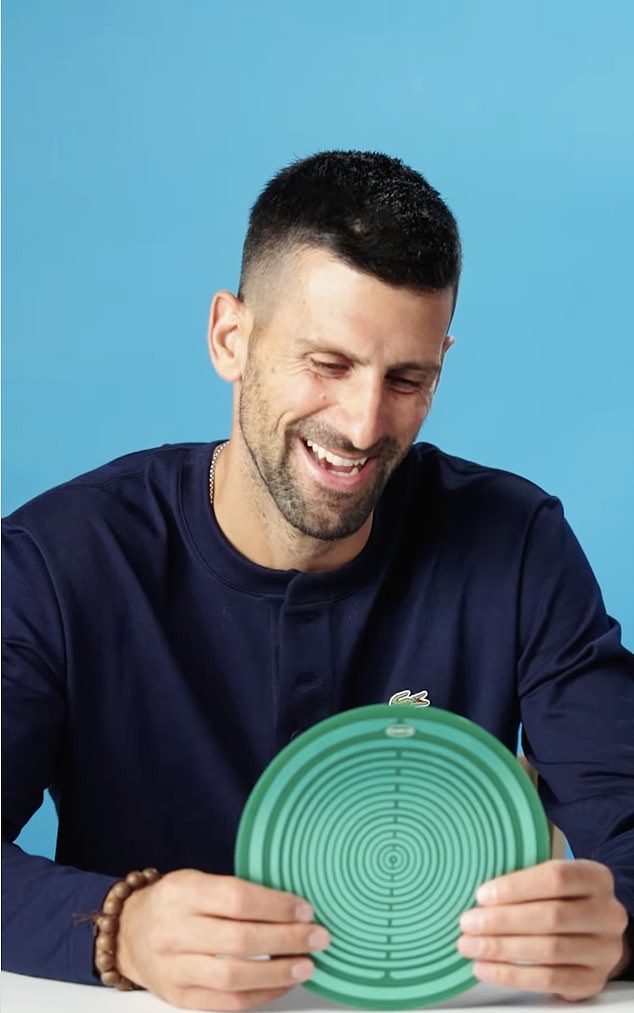 This year, Djokovic extolled the virtues of having a customised electromagnic field disc