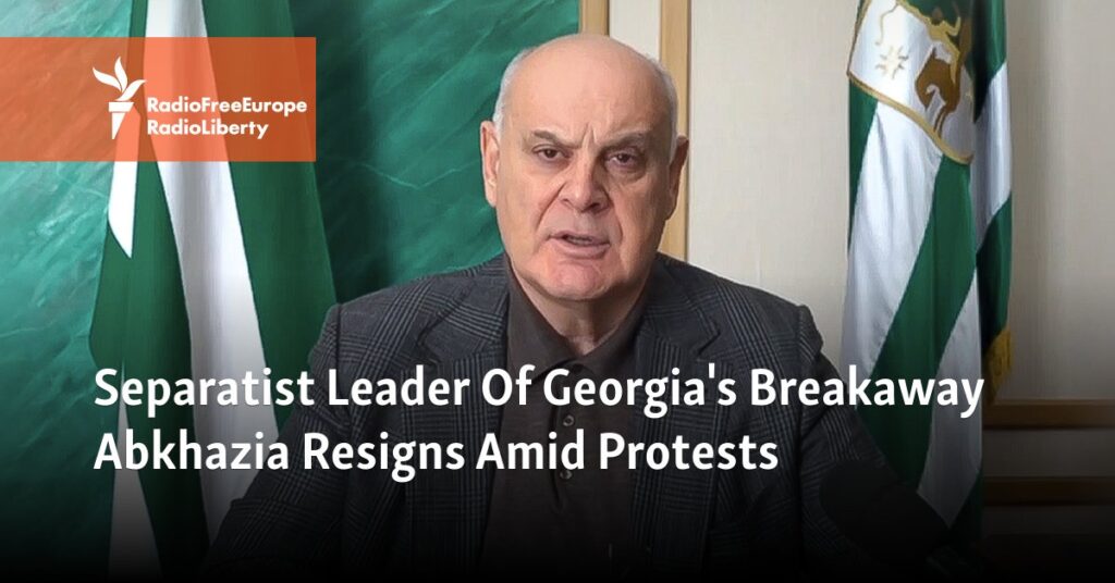Separatist Leader Of Georgia's Breakaway Abkhazia Resigns Amid Protests