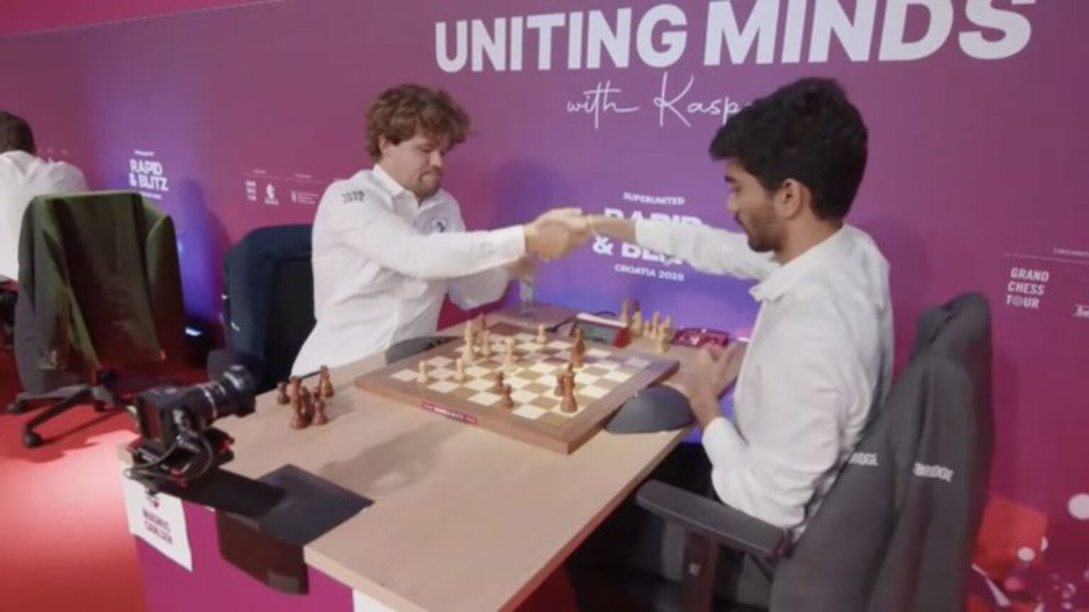 Gukesh beats Carlsen again in Croatia Gukesh beats Carlsen again in Croatia