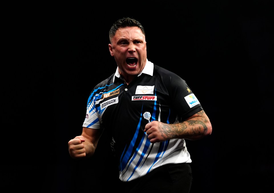 Gerwyn Price reacts in his match against Luke Humphries (not pictured) during night twelve of the BetMGM Premier League at the M&S Bank Arena, Liverpool. Picture date: Thursday April 24, 2025. PA Photo. See PA story DARTS Liverpool. Photo credit should read: Peter Byrne/PA Wire. RESTRICTIONS: Use subject to restrictions. Editorial use only, no commercial use without prior consent from rights holder.