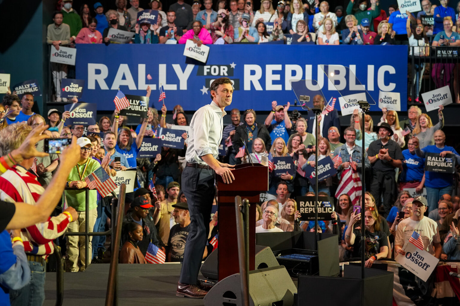 Ossoff and Warnock Address Trump's Policies at Rally