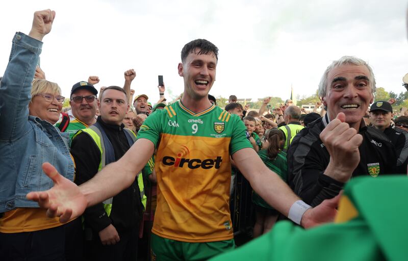 Armagh and Donegal during Saturday’s Ulster Senior Football Championship Final at St Tiernach's Park in Clones.
PICTURE COLM LENAGHAN