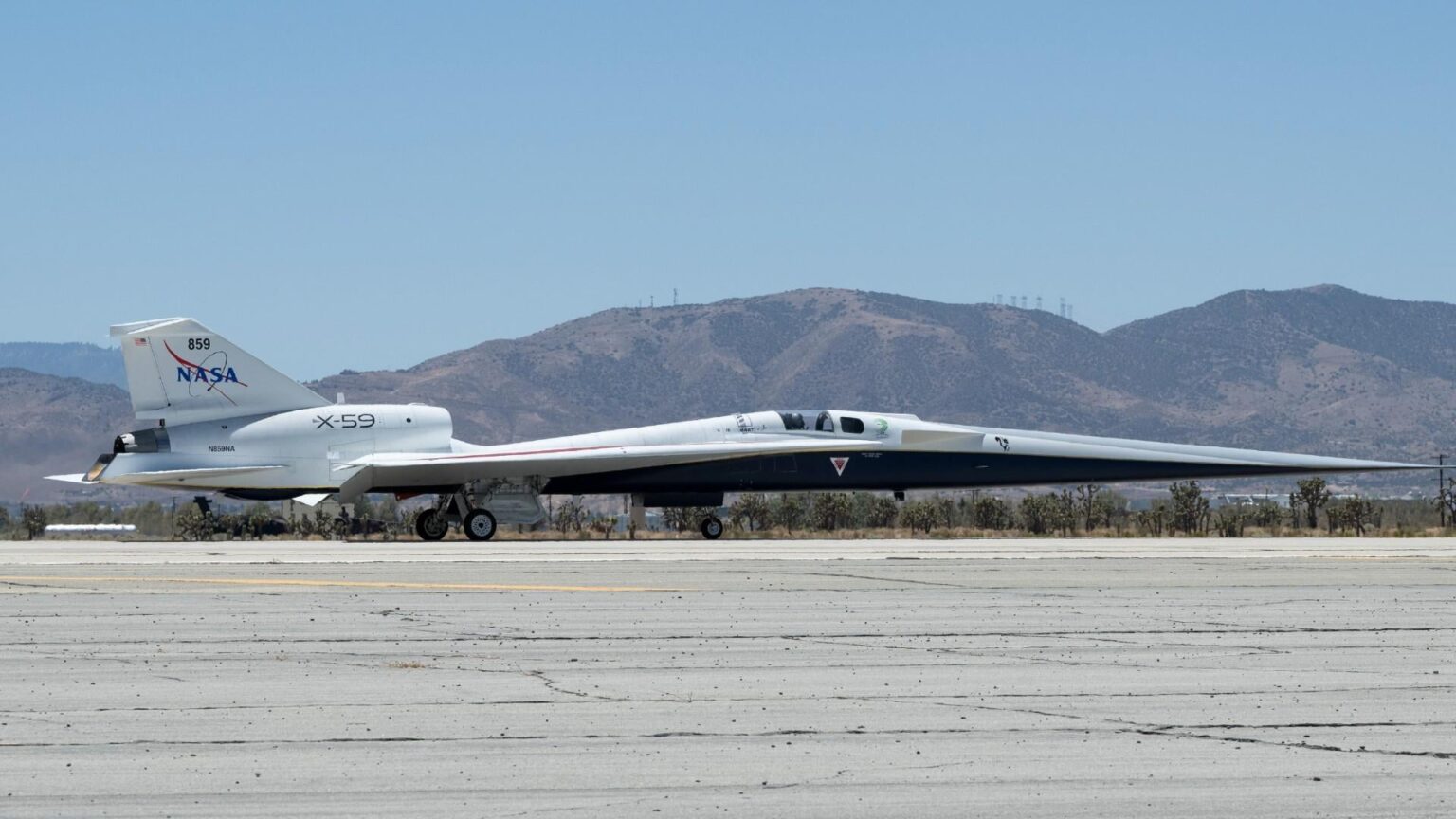NASA's X-59 'quiet' supersonic jet rolls out for its 1st test drive.