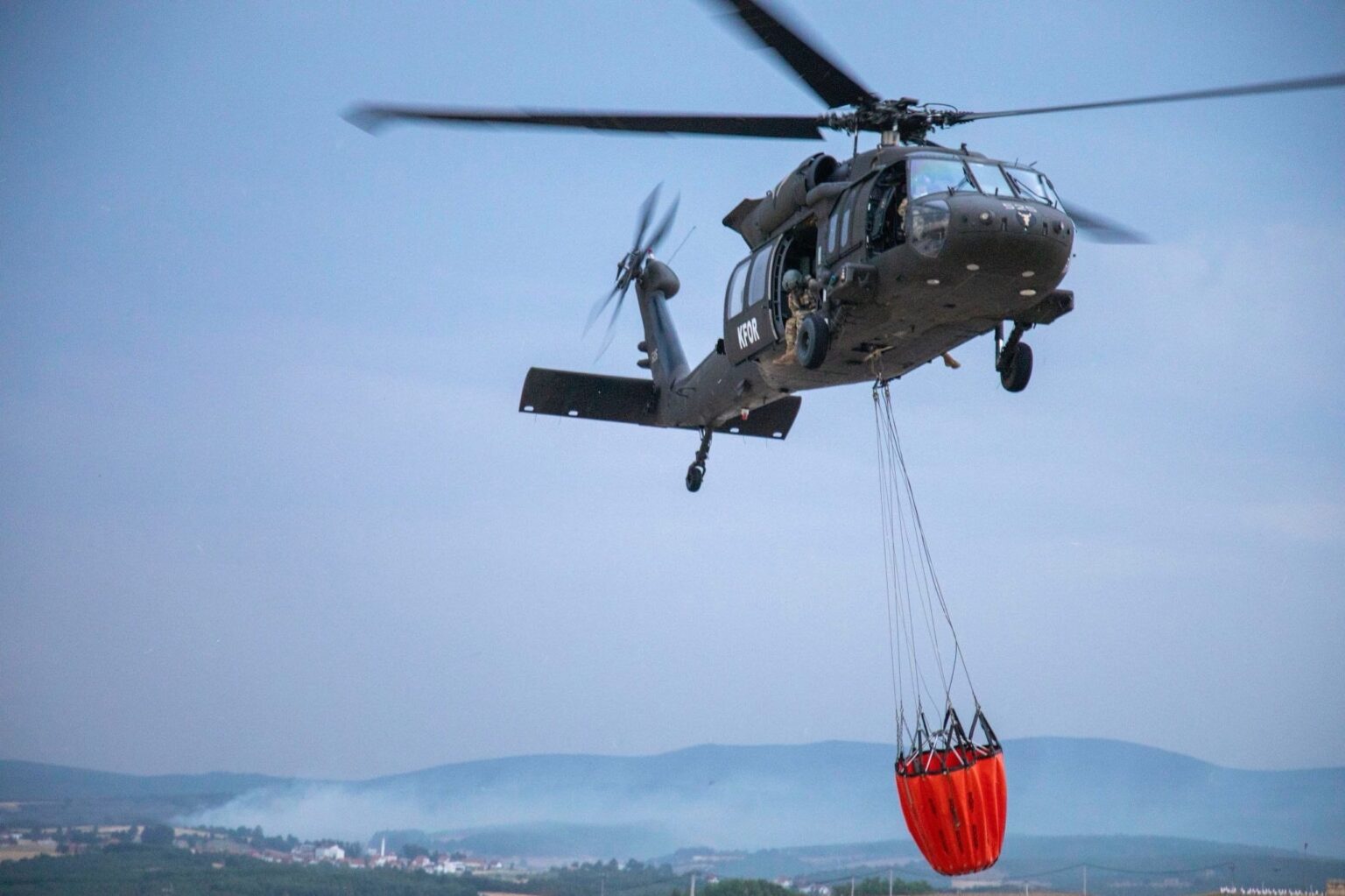 KFOR comes to Kosovo's aid in extinguishing fires: They drop over 43 thousand liters of water from the air