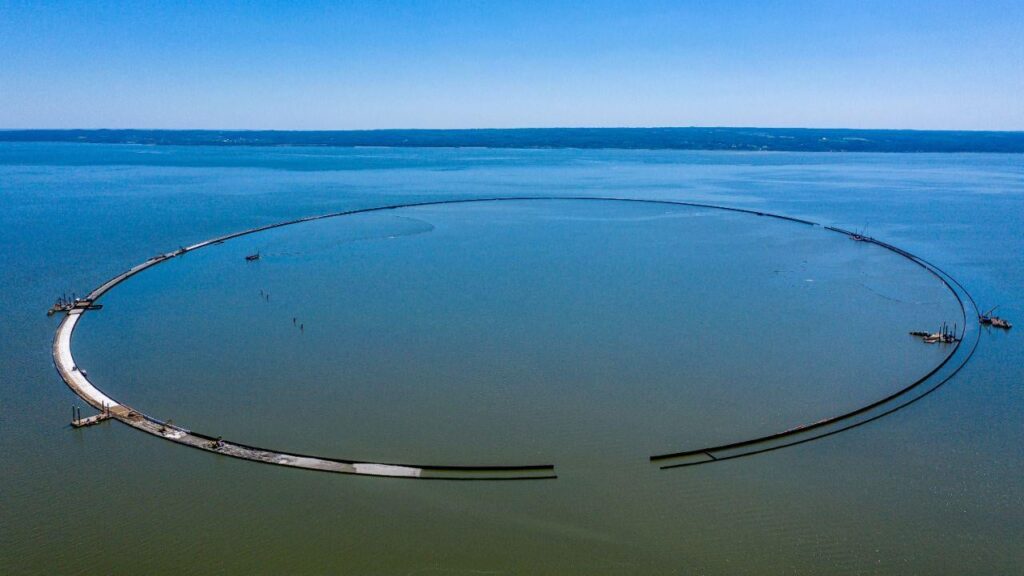 Poland’s largest artificial bird island emerges in Vistula Lagoon