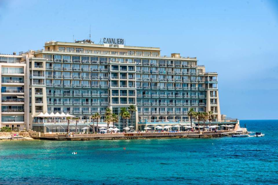 Cavalieri Art Hotel on the coast.