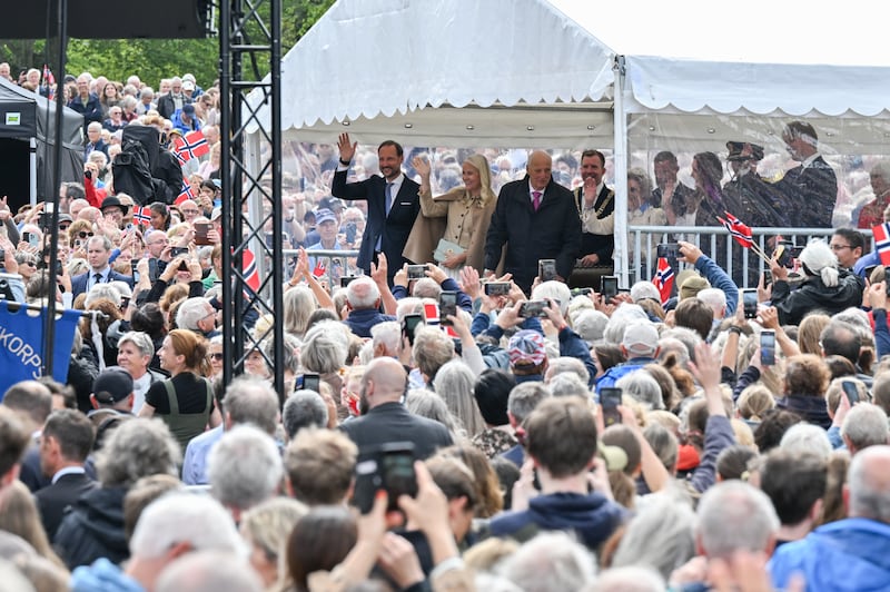 The Norwegian royal family participates in the Crossings 200 event in Stavanger, Norway, on July 4, 2025. The Crossings 200 event is a collaboration between the Norwegian and U.S. governments, with support from FamilySearch and others.