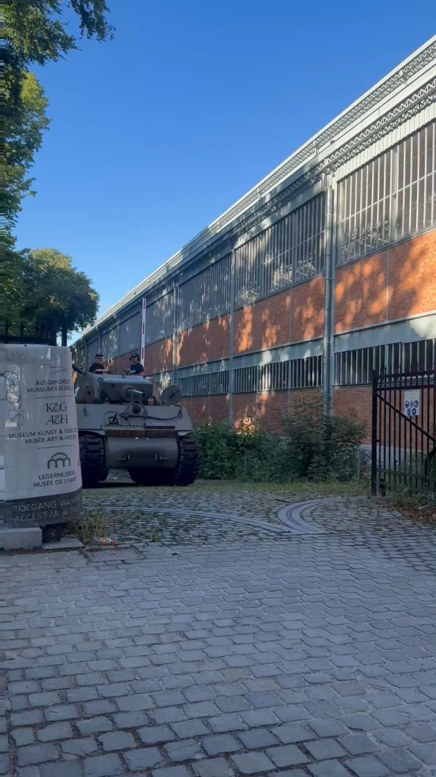 Our vehicles which will take part in the parade for our national holiday today, for the 80th anniversary of the end if the Second World War.