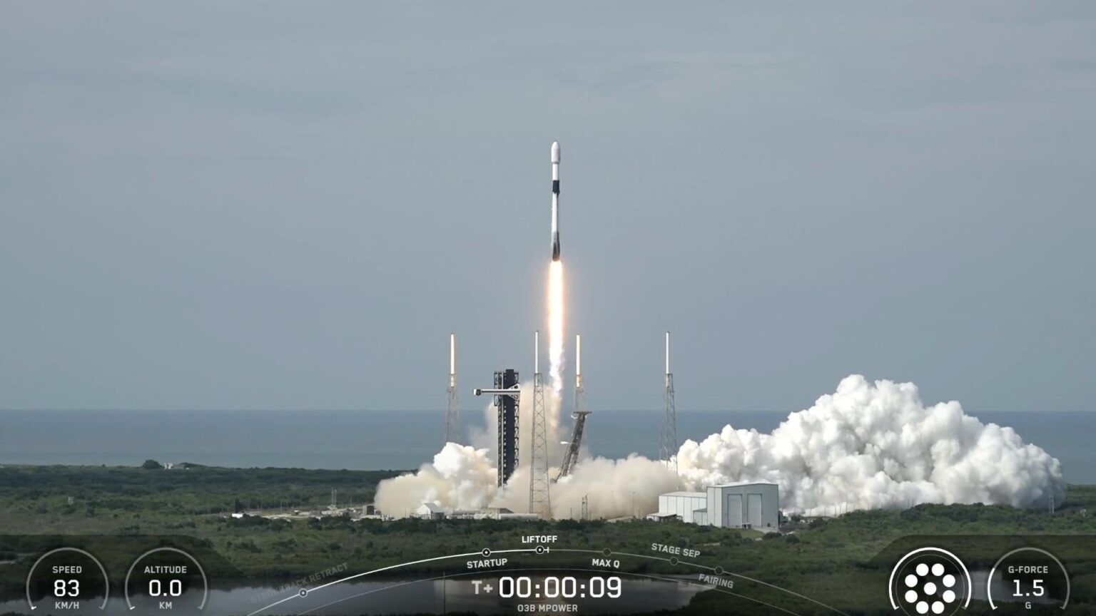 SpaceX launches 2 powerful internet satellites high above Earth, lands rocket on ship at sea