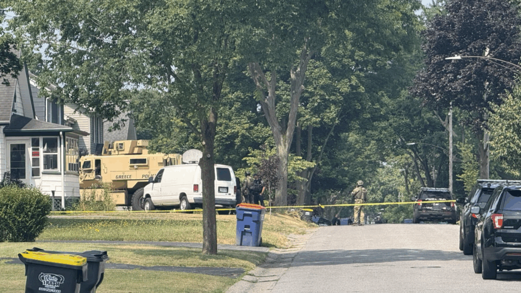 Man taken into custody after standoff in Greece Tuesday