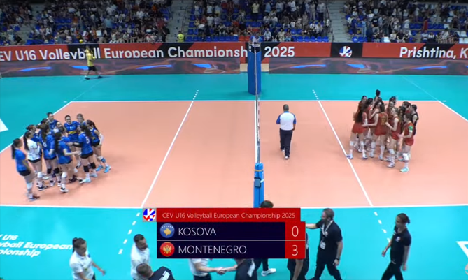 Kosovo U16's poor performance, they suffer heavily in the first match of the European Volleyball Championship