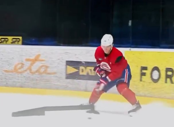 In pictures: Juraj Slafkovský is back in practice in Slovakia